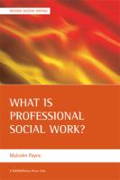 What is professional social work?