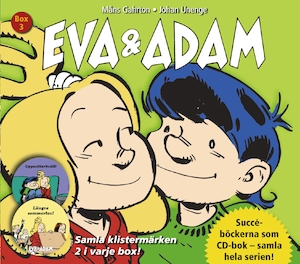 Eva & Adam [Ljudupptagning] / Måns Gahrton och Johan Unenge. Box 3, Jul jul pinsamma jul : [bok] 5 ; Sista pyjamaspartyt : [bok] 6